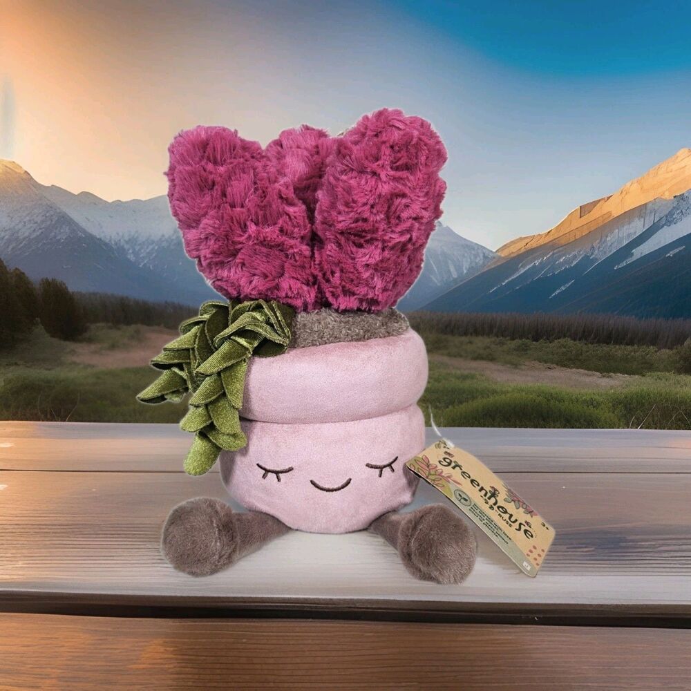 Russ Greenhouse Margo The Succulent Plant Plush 12" Large Jazwares Pink Pot